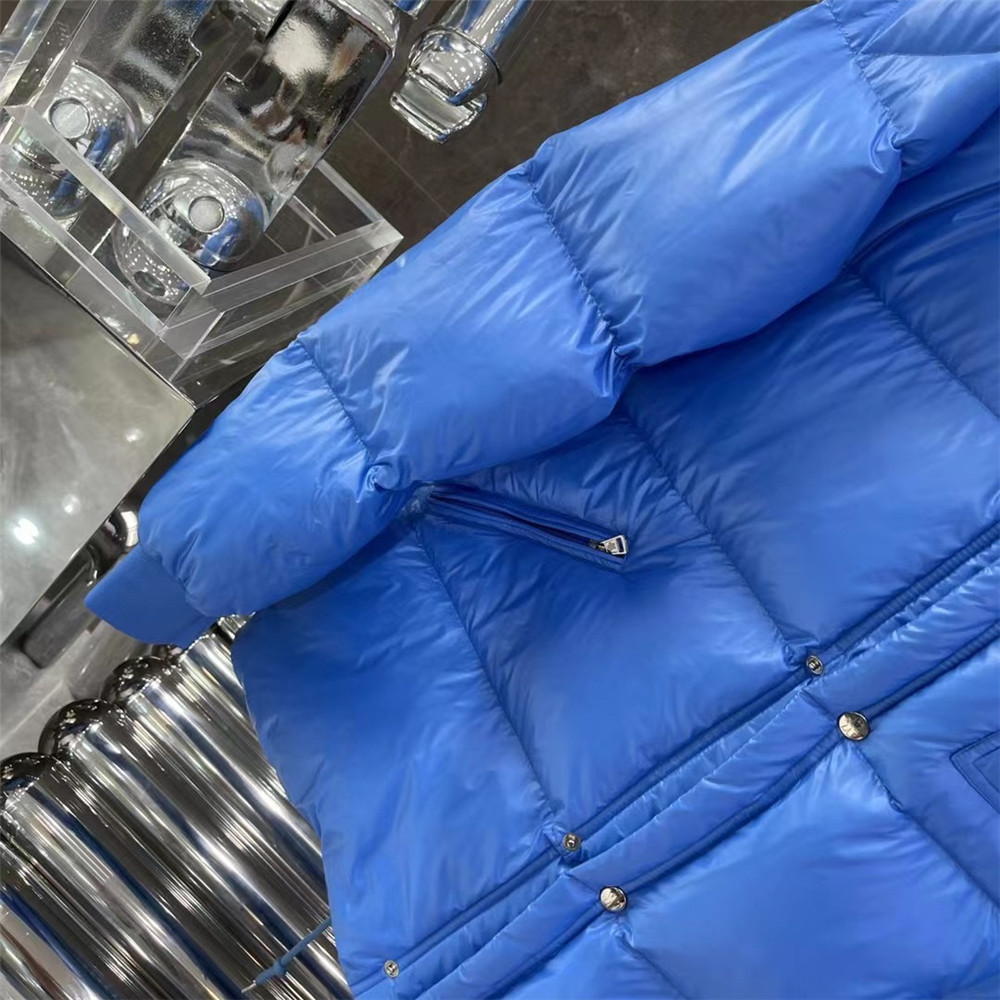 Moncler Lamentin Short Down Jacket In Blue - DesignerGu