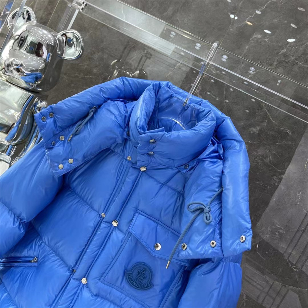 Moncler Lamentin Short Down Jacket In Blue - DesignerGu