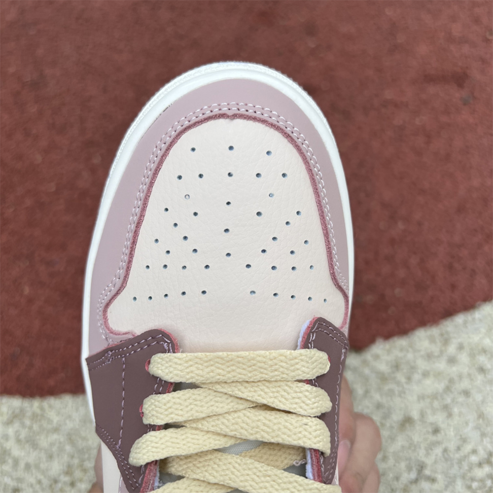 Jordan AJ1 Mid Dusty Pink Sneaker - DesignerGu