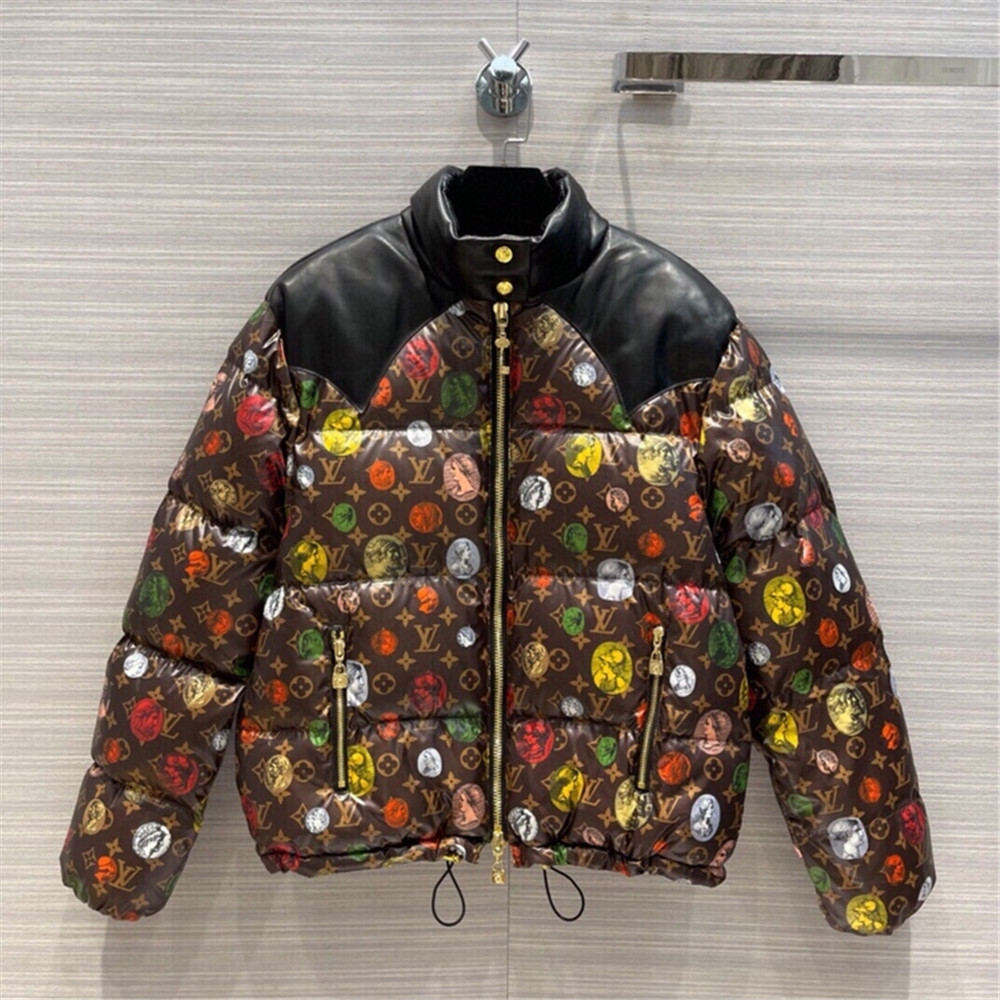 Louis Vuitton Monogram Leather Short Down Jacket  - DesignerGu