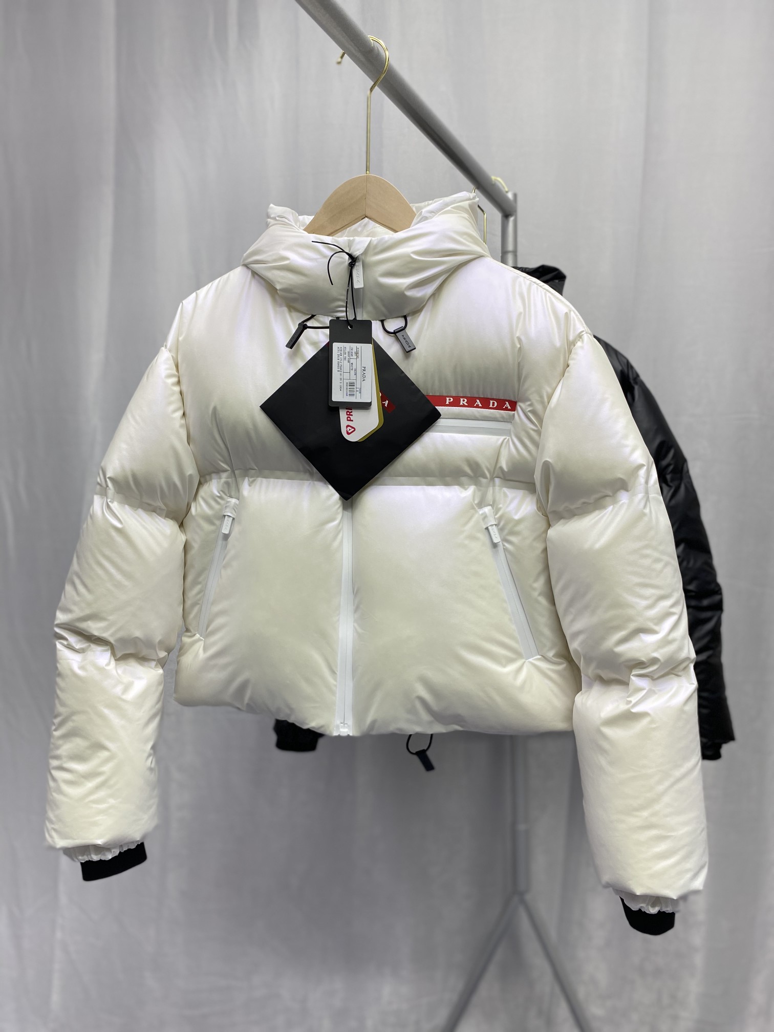 Prada Light Nylon Hooded Puffer Jacket - DesignerGu