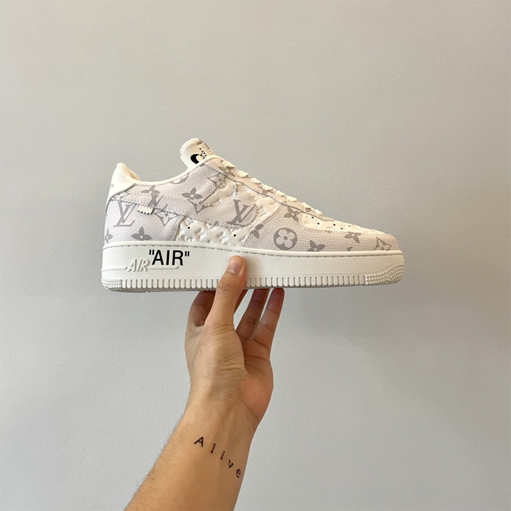 Louis Vuitton X Nike Air Force 1 Sneaker In Beige - DesignerGu