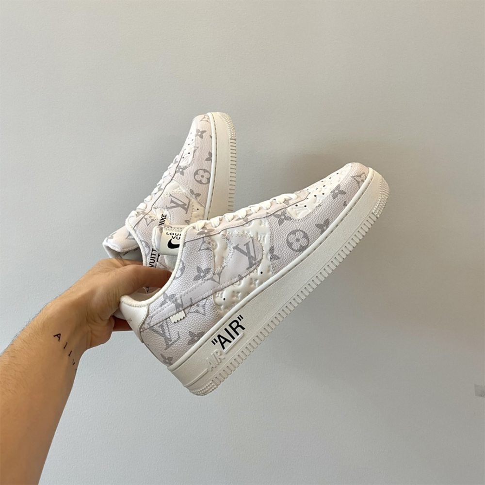 Louis Vuitton X Nike Air Force 1 Sneaker In Beige - DesignerGu