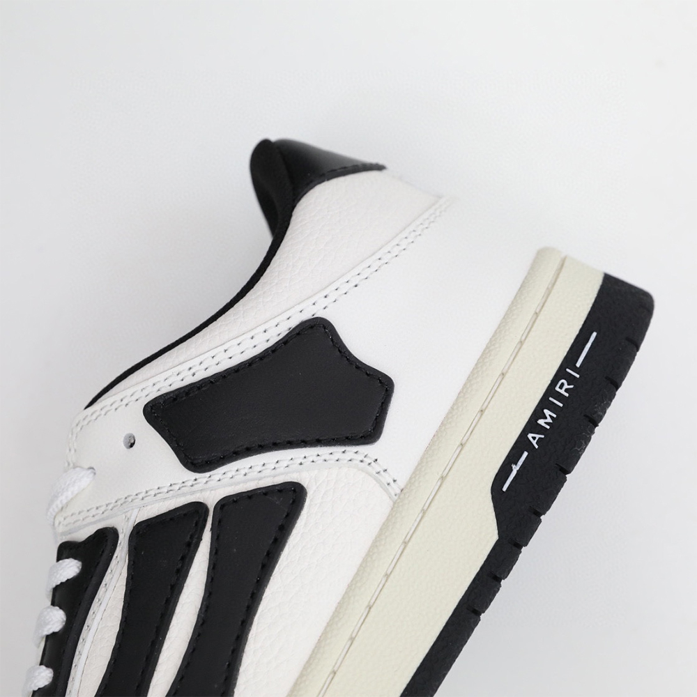 Amiri Skel-Top Low Sneaker White/Black - DesignerGu