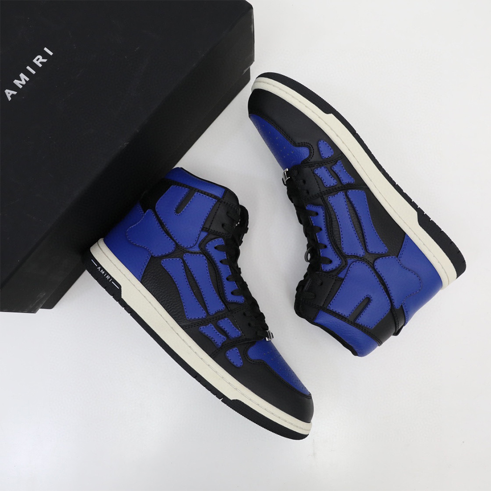 Amiri Skel-Top Hi Sneaker Black/Blue - DesignerGu