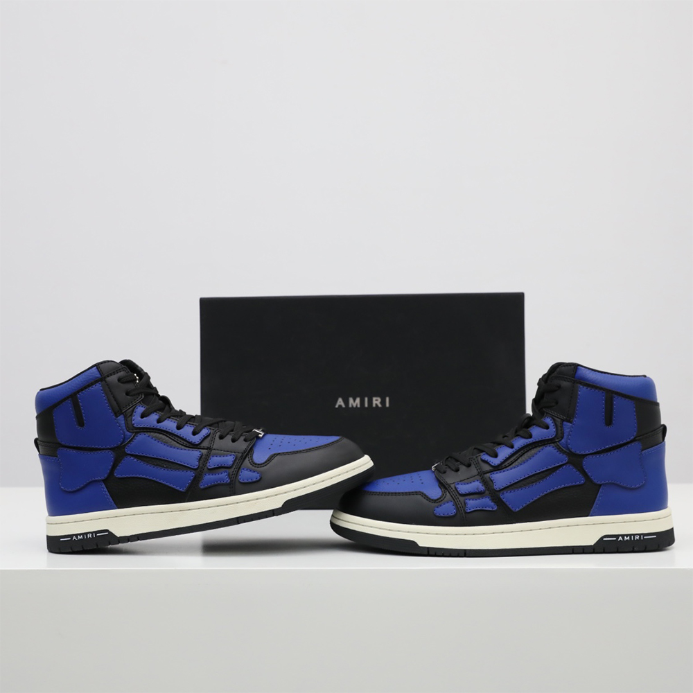 Amiri Skel-Top Hi Sneaker Black/Blue - DesignerGu