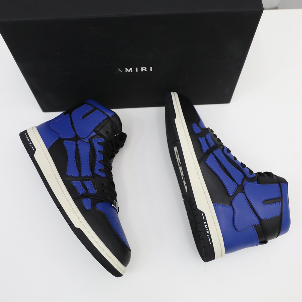 Amiri Skel-Top Hi Sneaker Black/Blue - DesignerGu