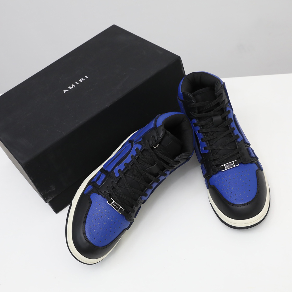 Amiri Skel-Top Hi Sneaker Black/Blue - DesignerGu