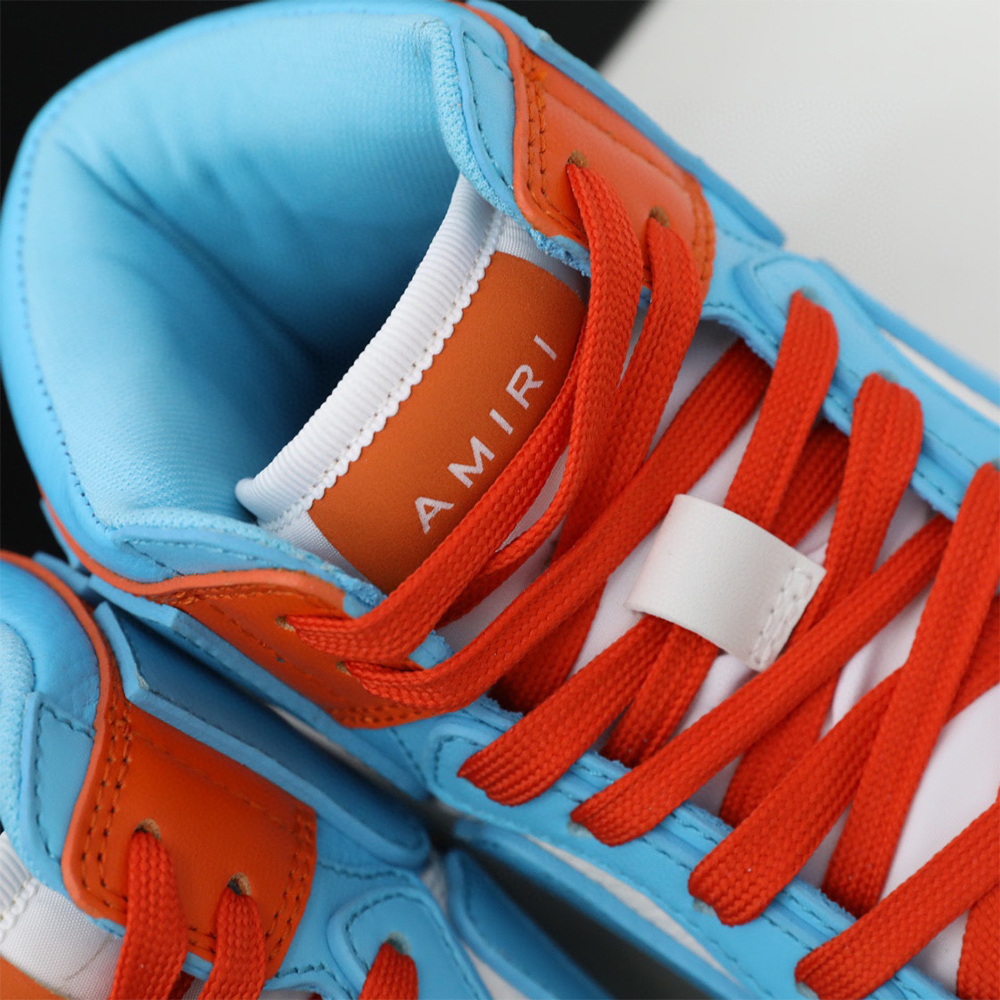 Amiri Skel-Top Hi Sneaker Blue/Orange - DesignerGu