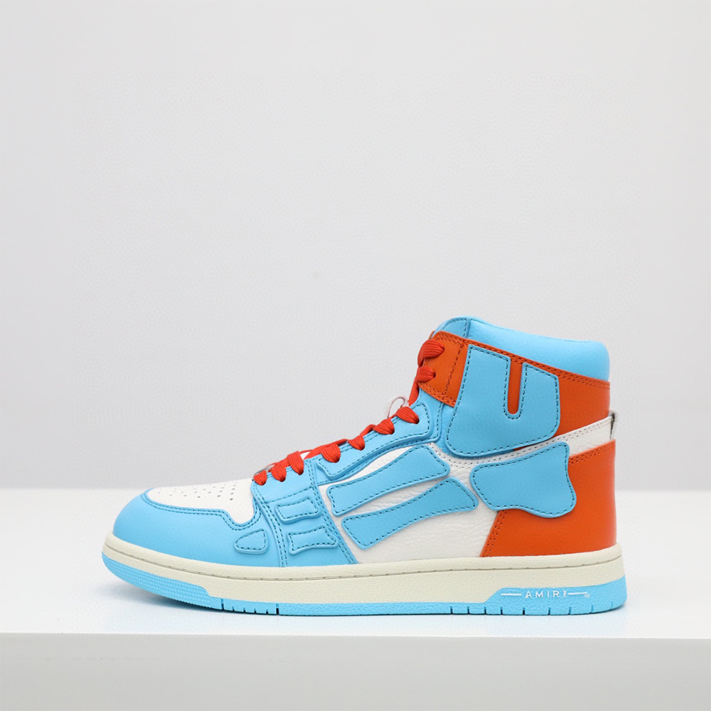 Amiri Skel-Top Hi Sneaker Blue/Orange - DesignerGu