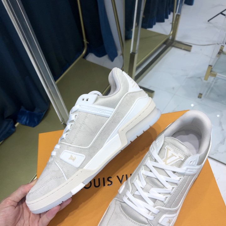 Louis Vuitton Trainer Sneaker In Beige(Upon uk size)  - DesignerGu