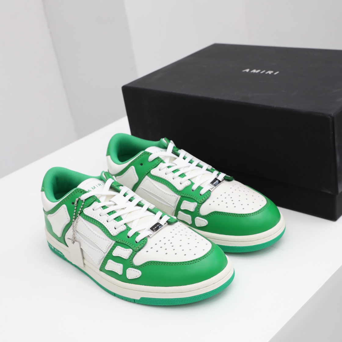 Amiri Skel-Top Low Sneaker Green/White - DesignerGu