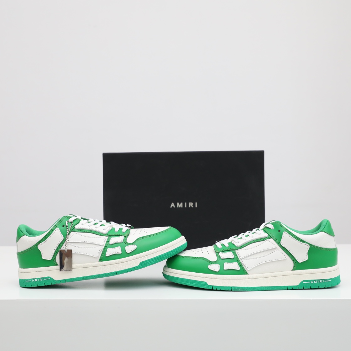 Amiri Skel-Top Low Sneaker Green/White - DesignerGu