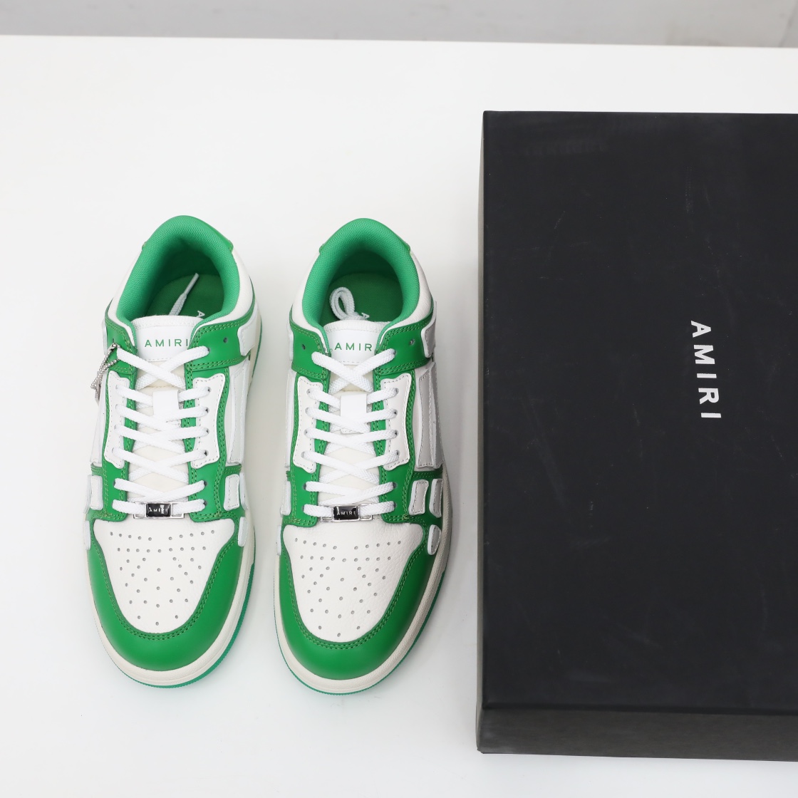 Amiri Skel-Top Low Sneaker Green/White - DesignerGu