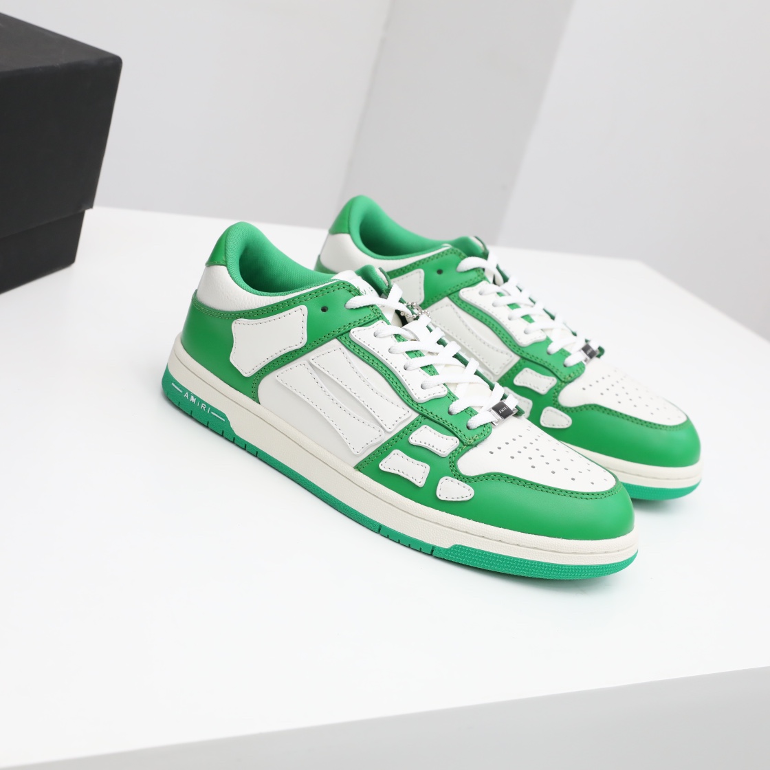 Amiri Skel-Top Low Sneaker Green/White - DesignerGu