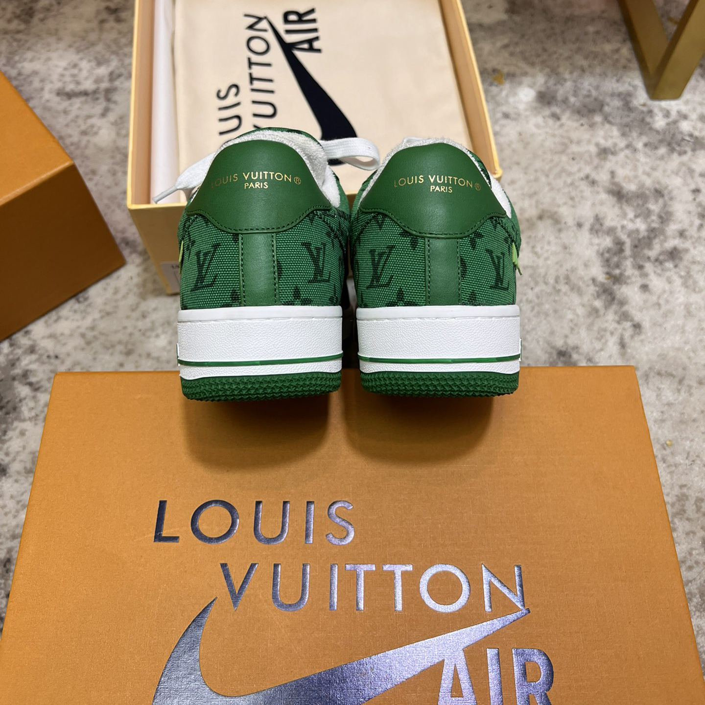 Louis Vuitton X Nike Air Force 1 Sneaker In Green - DesignerGu