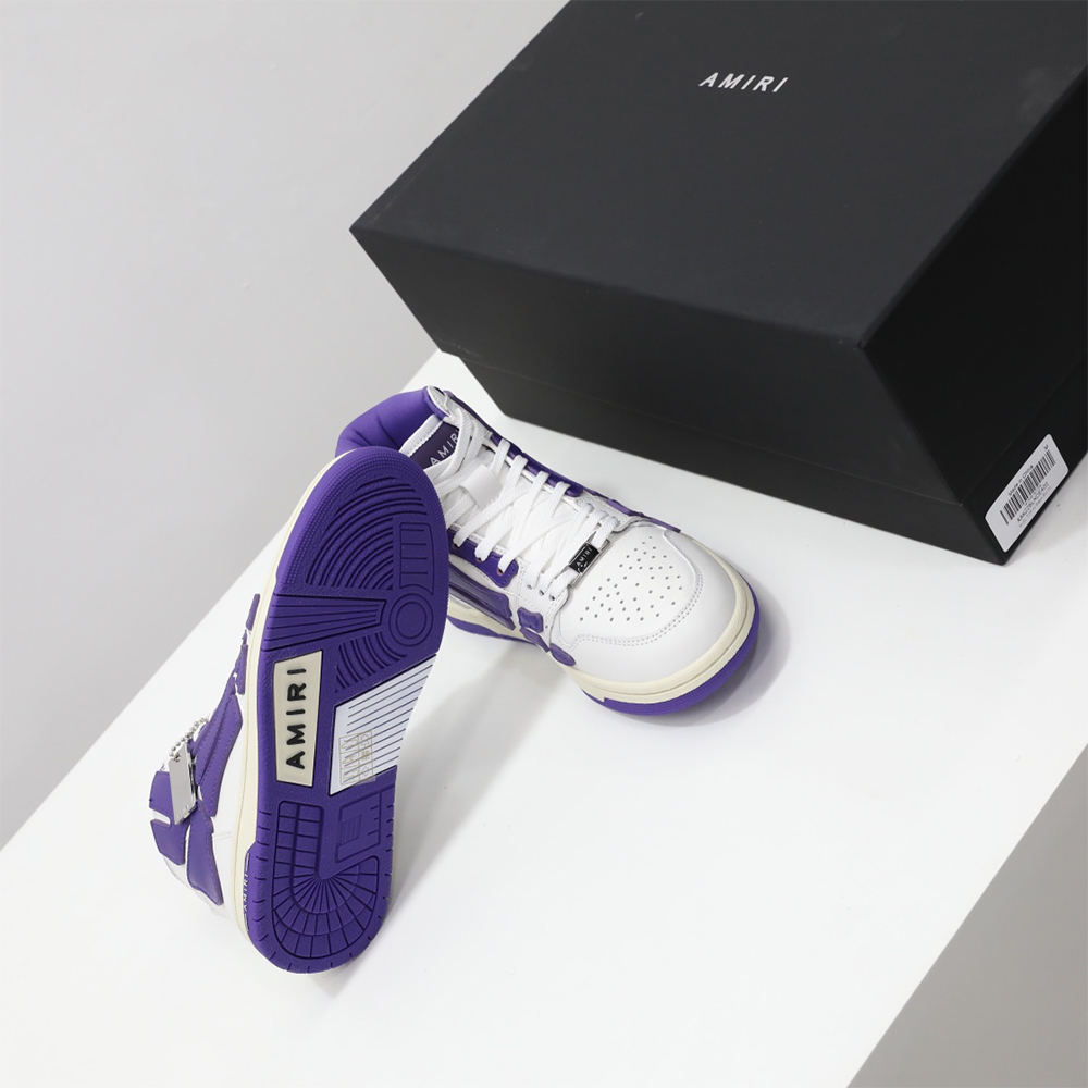 Amiri Skel-Top Hi Sneaker Purple/White - DesignerGu