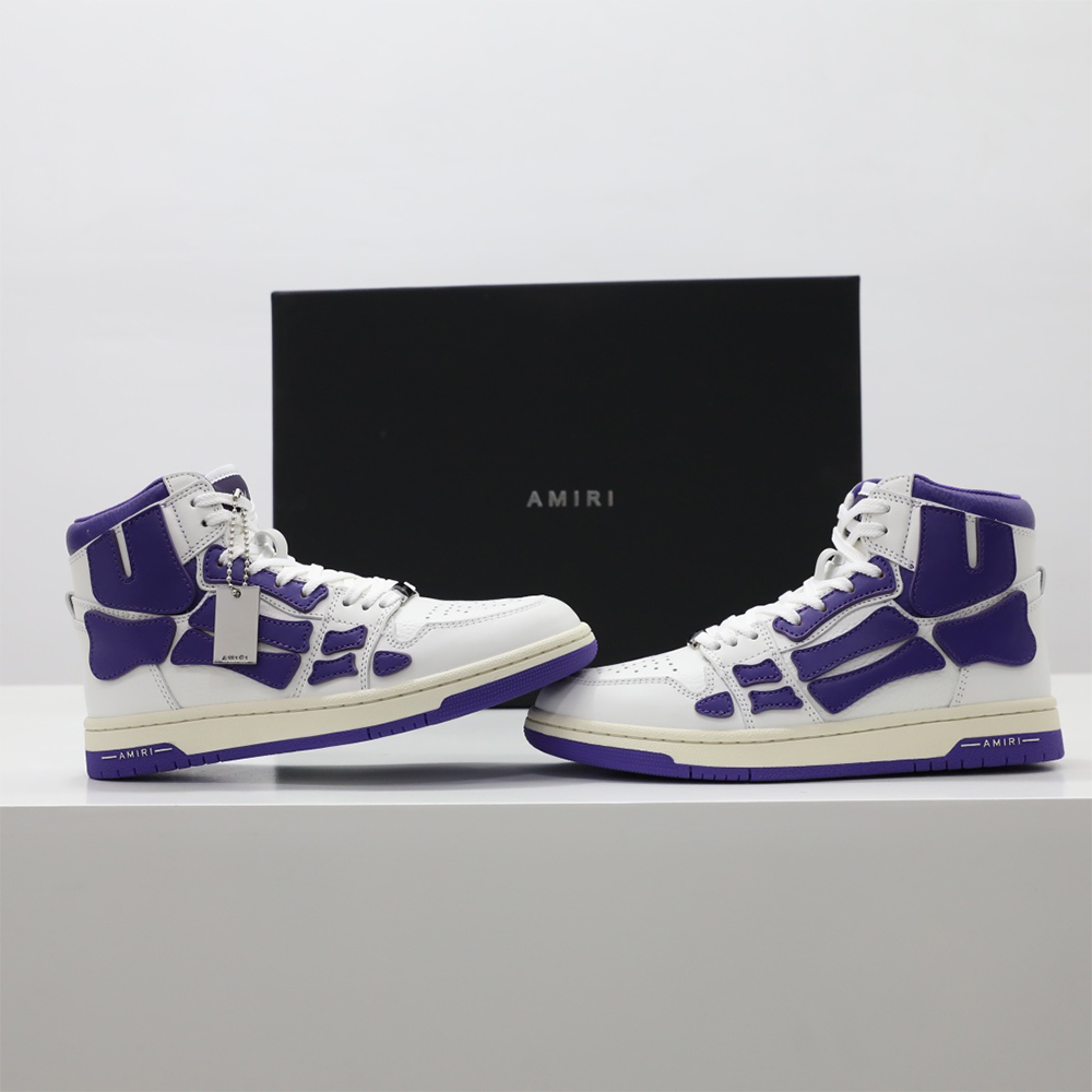 Amiri Skel-Top Hi Sneaker Purple/White - DesignerGu