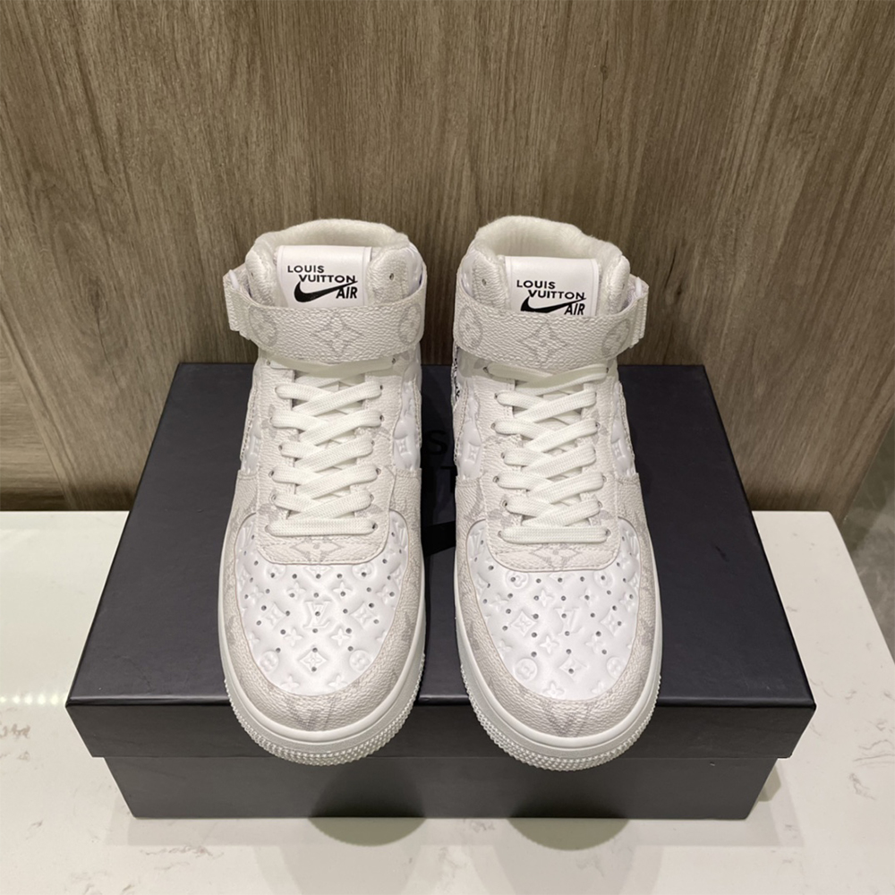 Louis Vuitton X Nike Air Force 1 Mid-Top Sneaker In White - DesignerGu