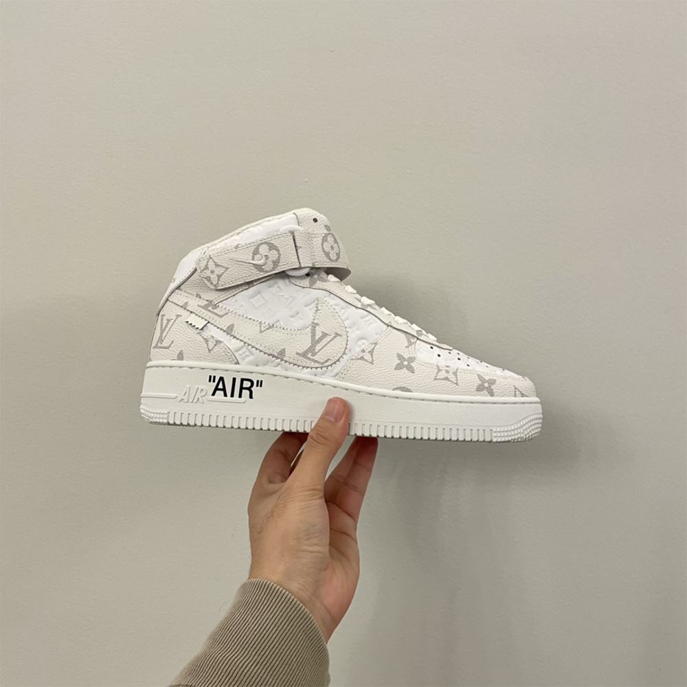 Louis Vuitton X Nike Air Force 1 Mid-Top Sneaker In White - DesignerGu