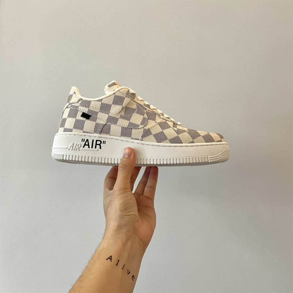 Louis Vuitton X Nike Air Force 1 Damier Sneaker - DesignerGu