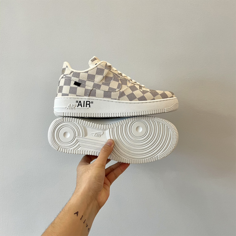 Louis Vuitton X Nike Air Force 1 Damier Sneaker - DesignerGu