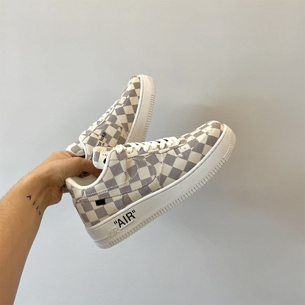 Louis Vuitton X Nike Air Force 1 Damier Sneaker - DesignerGu