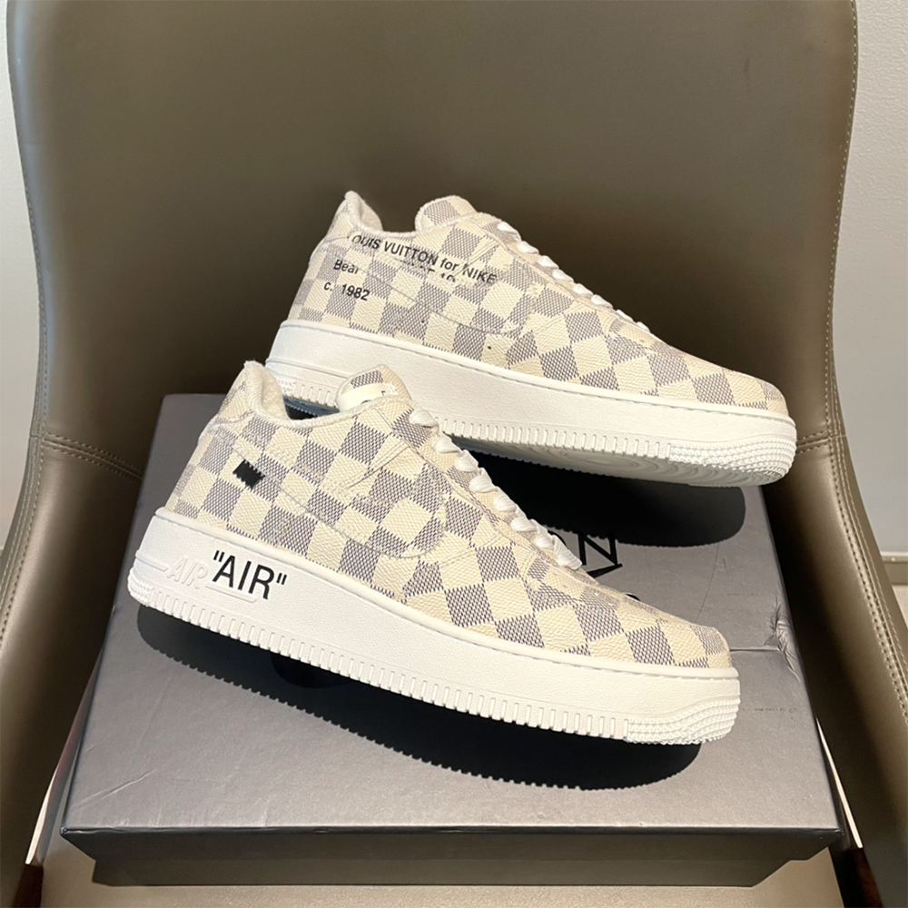 Louis Vuitton X Nike Air Force 1 Damier Sneaker - DesignerGu