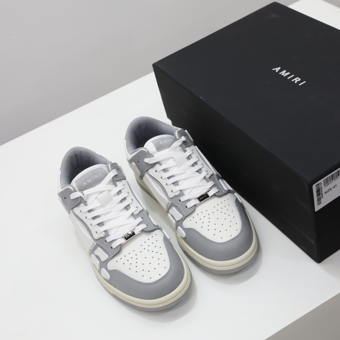 Amiri Skel-Top Low Sneaker Grey/White - DesignerGu