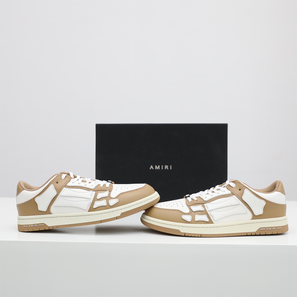 Amiri Skel-Top Low Sneaker Brown/White - DesignerGu