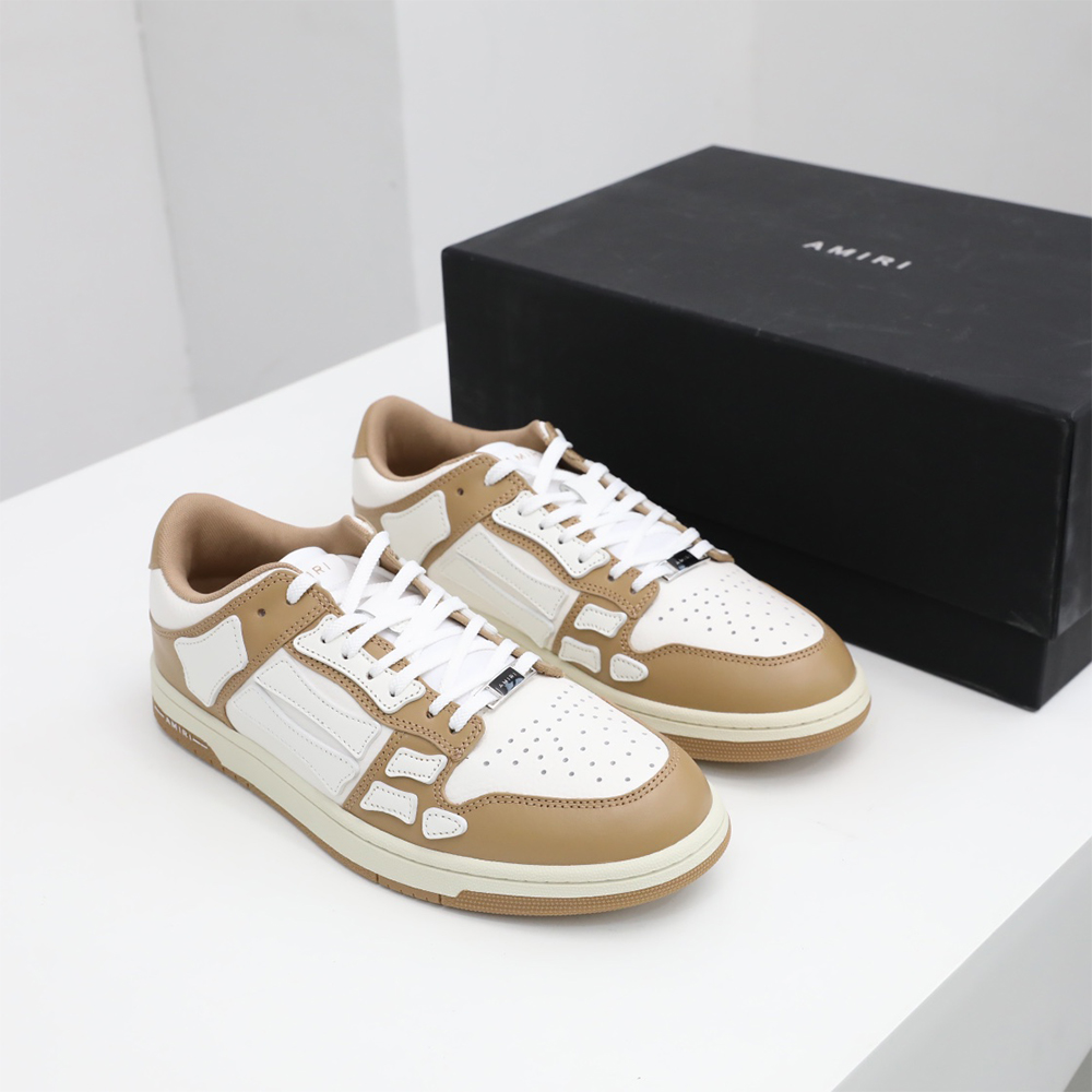 Amiri Skel-Top Low Sneaker Brown/White - DesignerGu