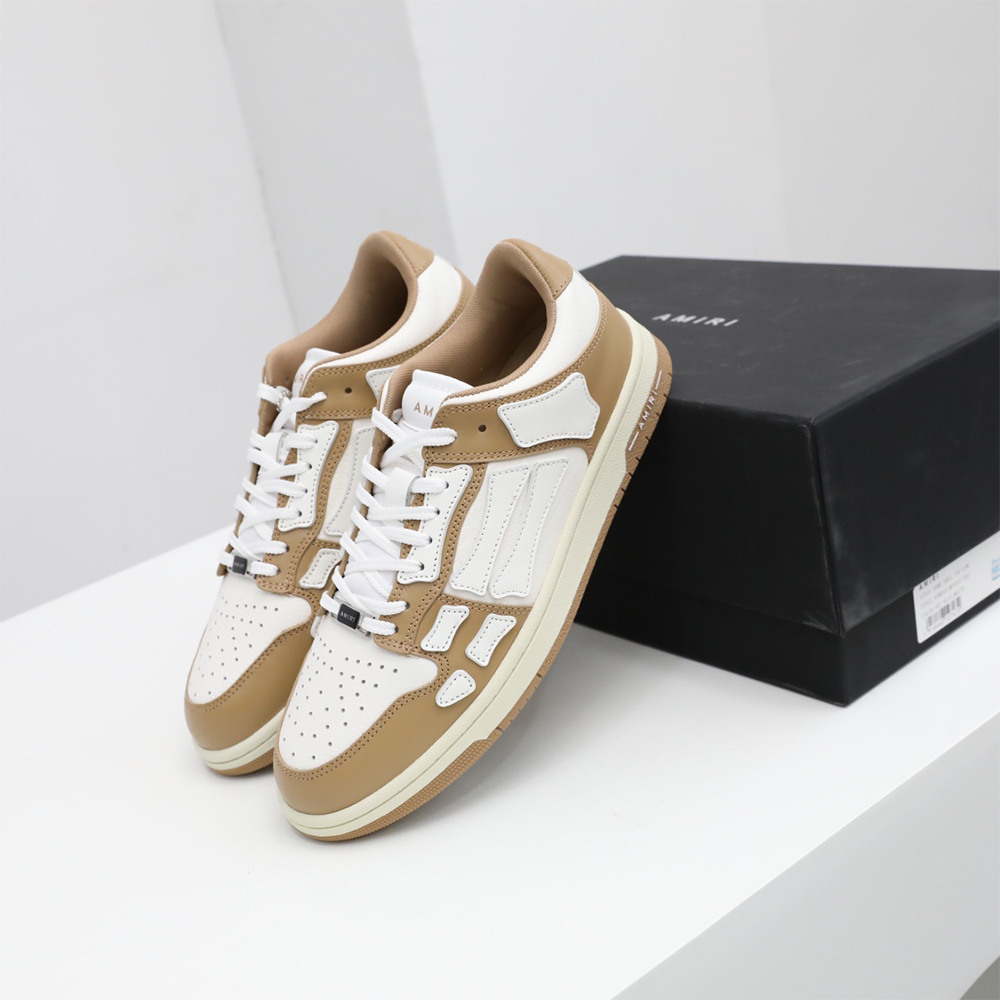 Amiri Skel-Top Low Sneaker Brown/White - DesignerGu