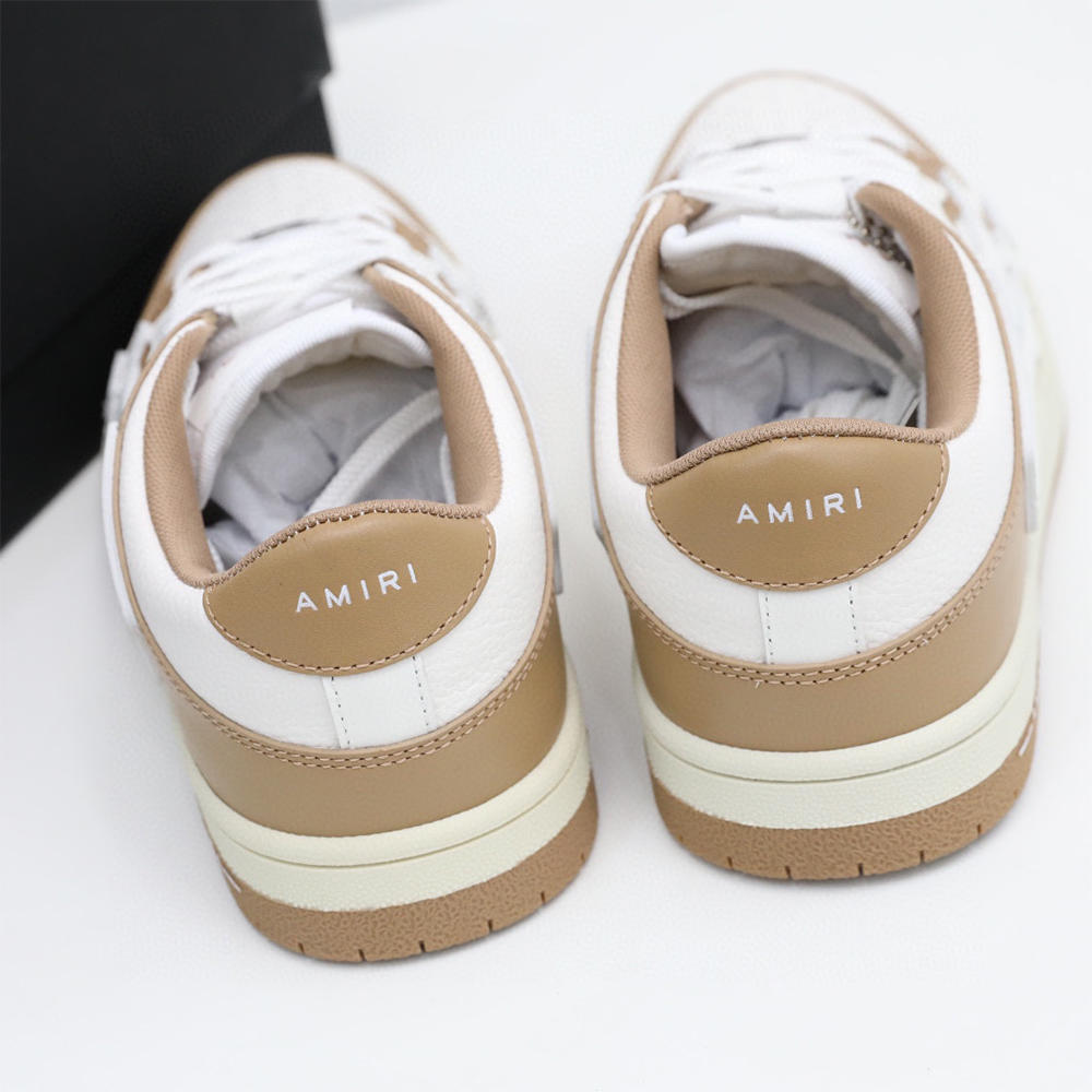 Amiri Skel-Top Low Sneaker Brown/White - DesignerGu