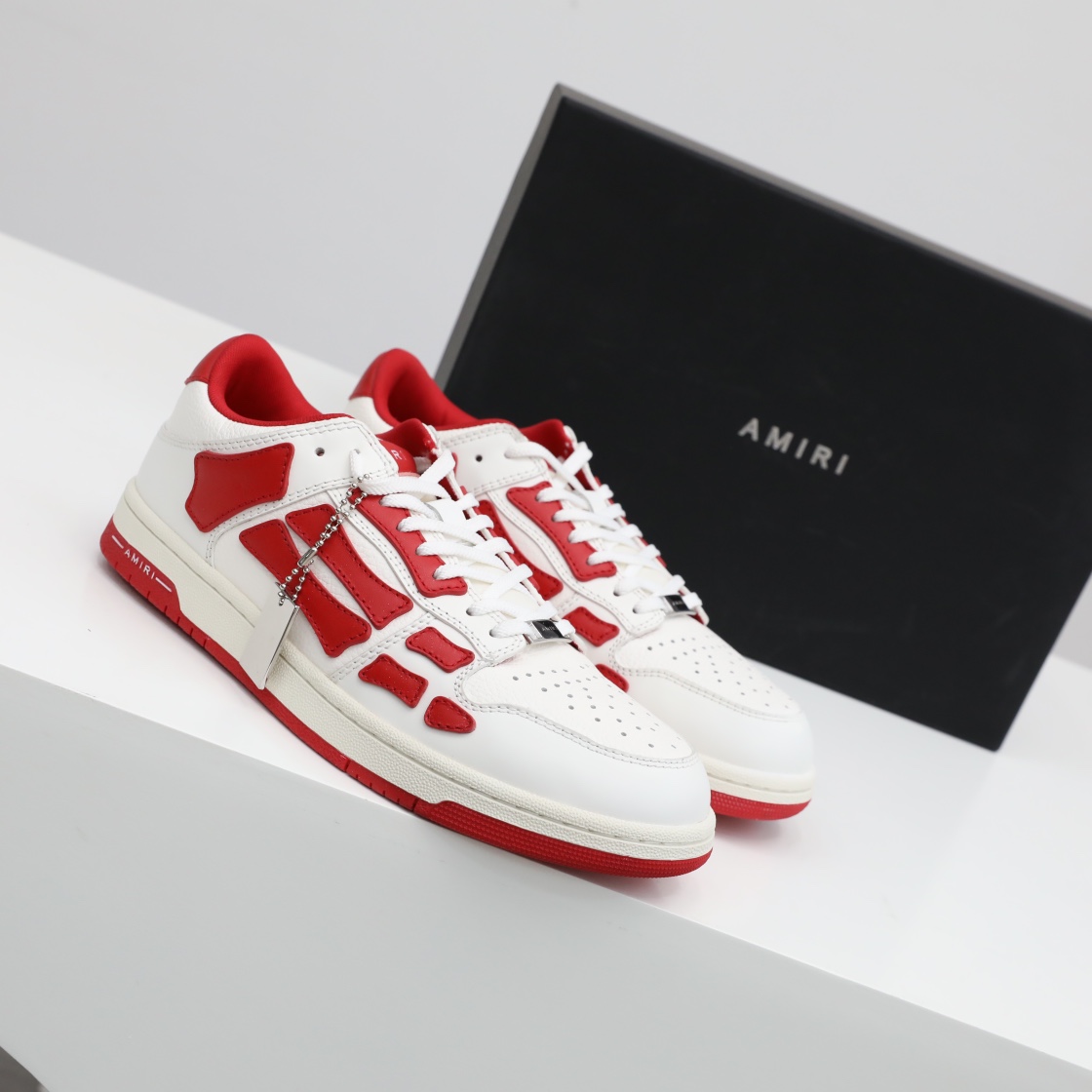 Amiri Skel-Top Low Sneaker Red/White - DesignerGu