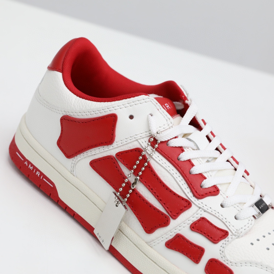 Amiri Skel-Top Low Sneaker Red/White - DesignerGu