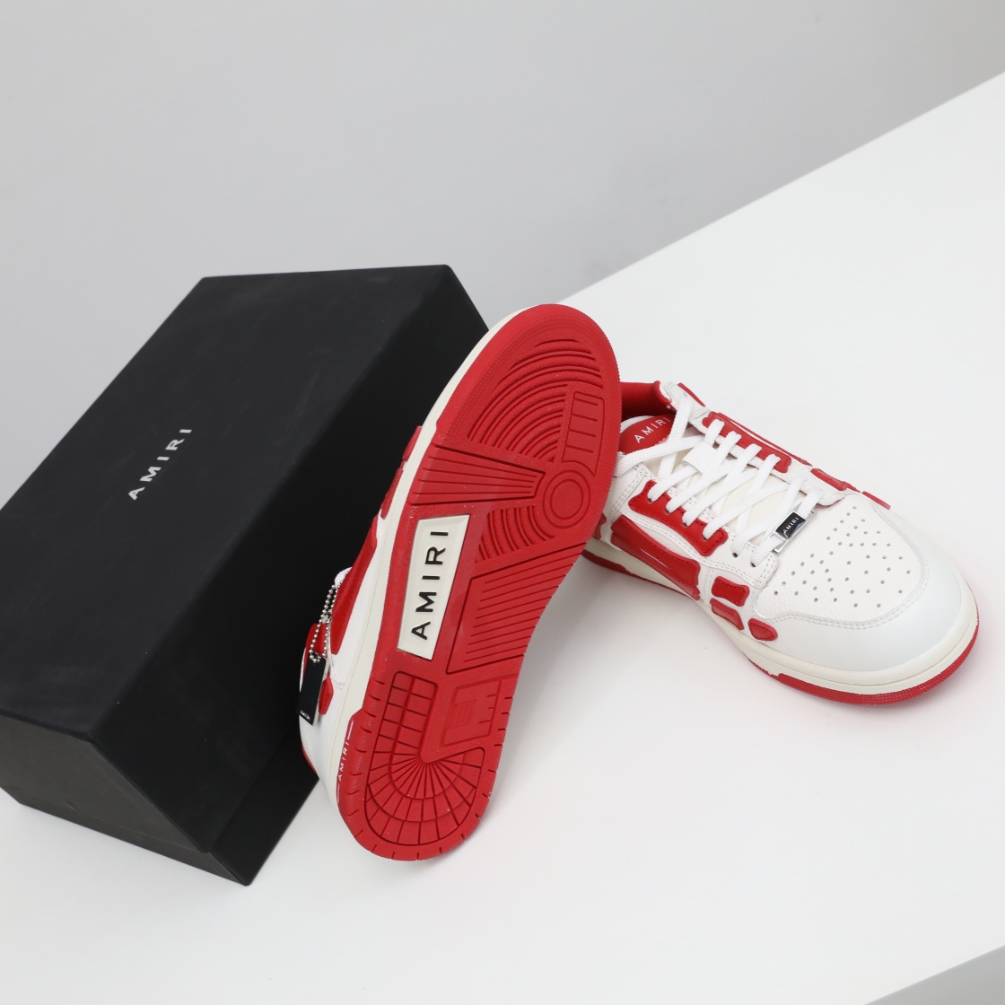 Amiri Skel-Top Low Sneaker Red/White - DesignerGu