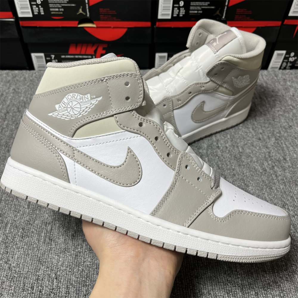 Air Jordan 1 Mid Grey Sneaker - DesignerGu