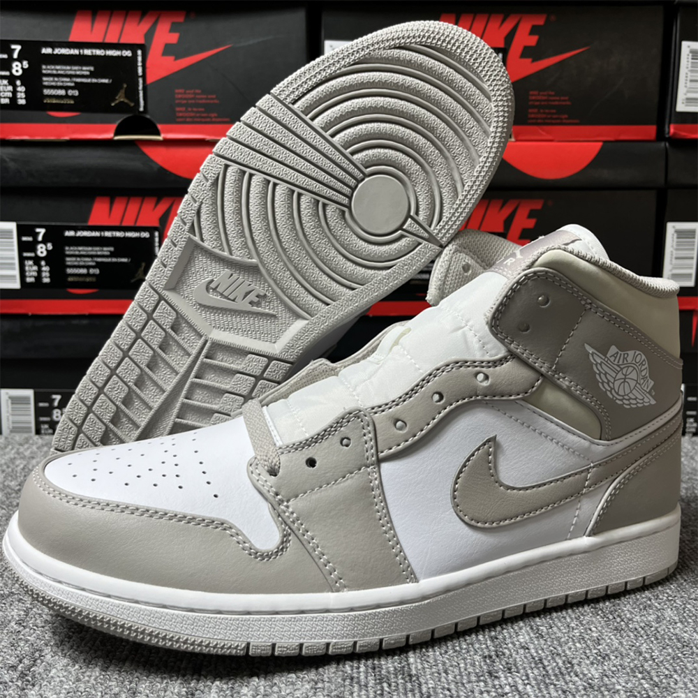 Air Jordan 1 Mid Grey Sneaker - DesignerGu