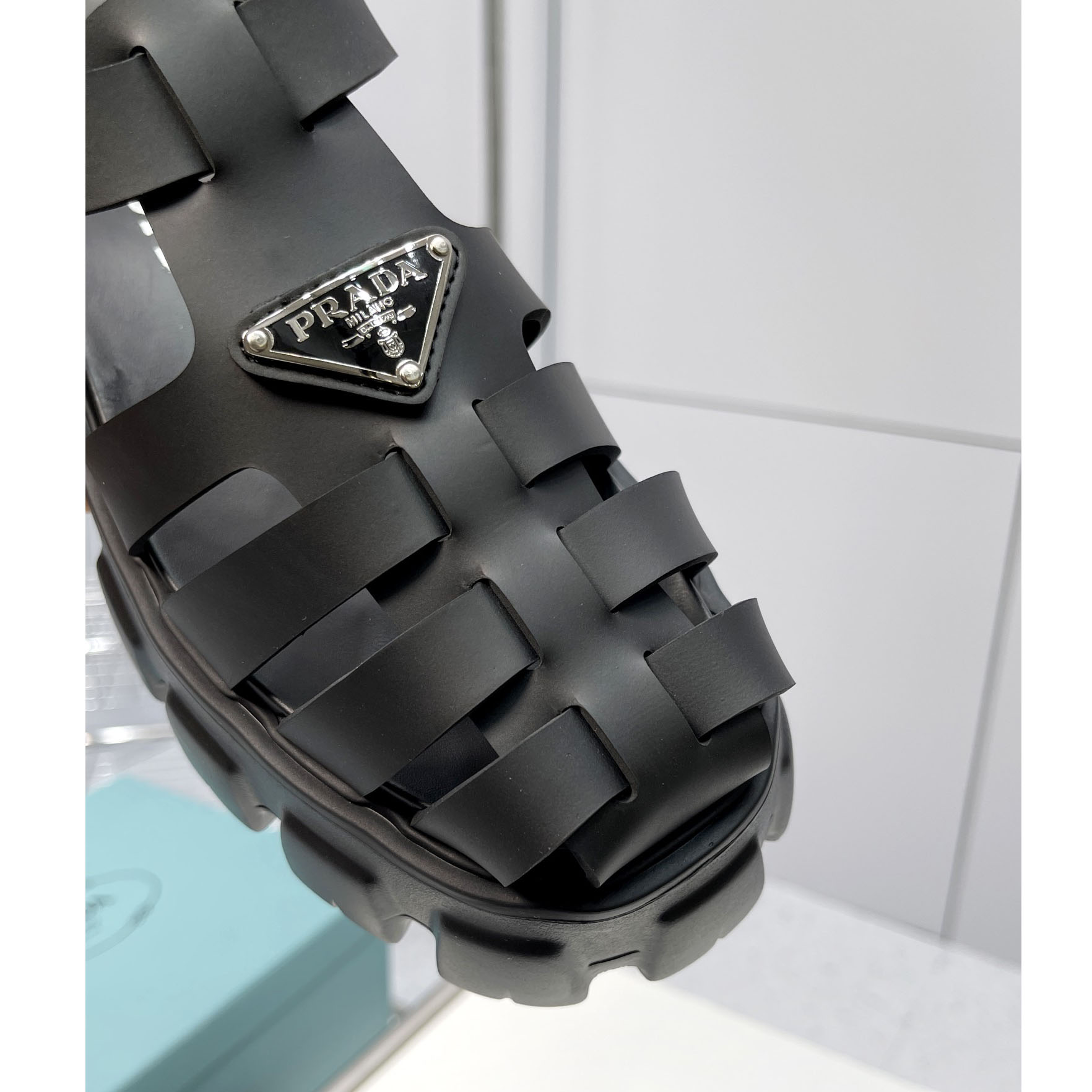 Prada Foam Rubber Sandals In Black - DesignerGu