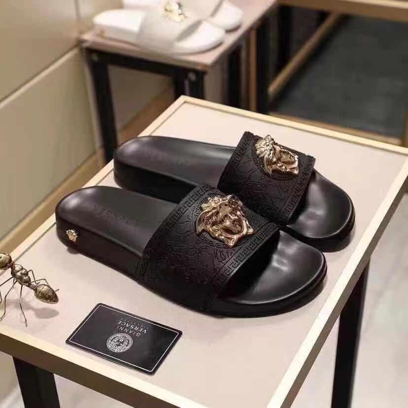 Versace Baroque Medusa Slides  - DesignerGu