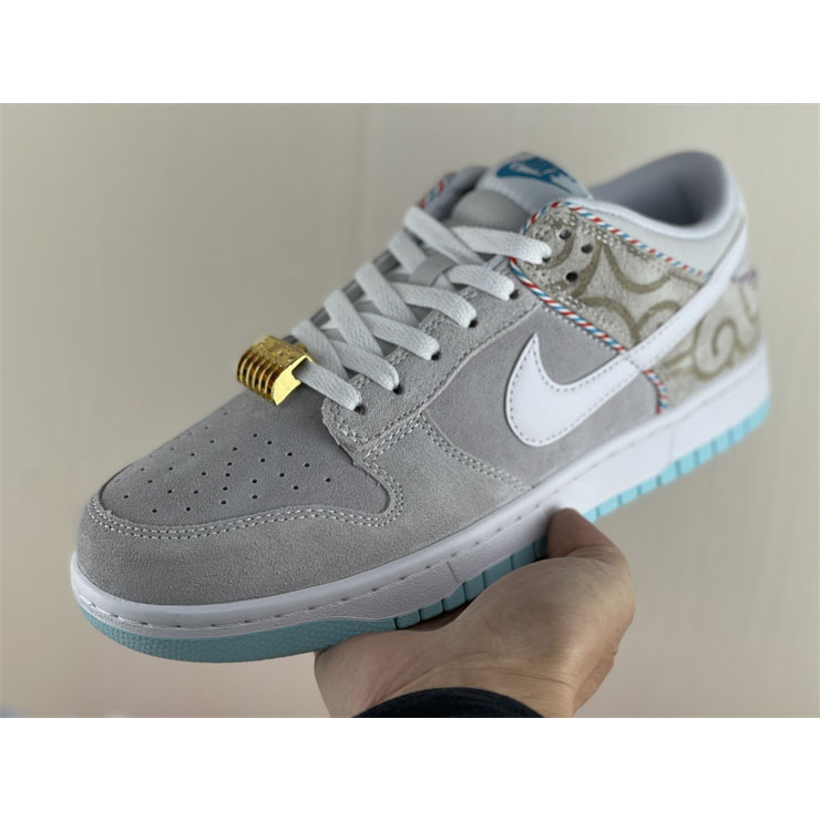 Nike Dunk Low “White Barber Shop” Sneaker  DH7614-500 - DesignerGu