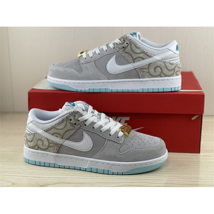 Nike Dunk Low “White Barber Shop” Sneaker  DH7614-500 - DesignerGu