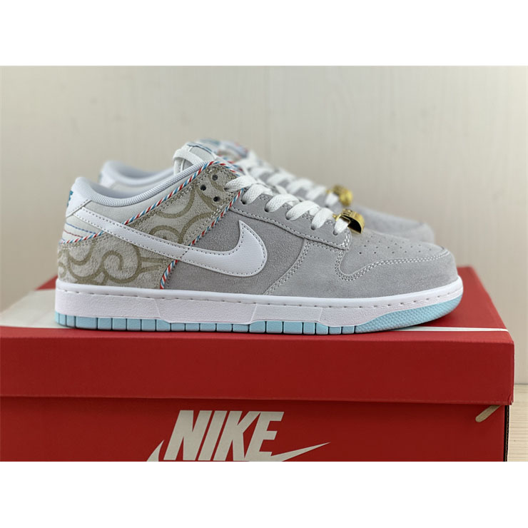 Nike Dunk Low “White Barber Shop” Sneaker  DH7614-500 - DesignerGu