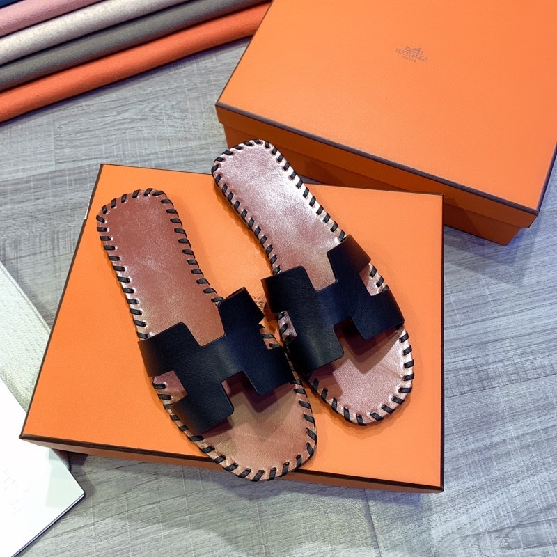 Hermes Leather Oran Sandals - DesignerGu