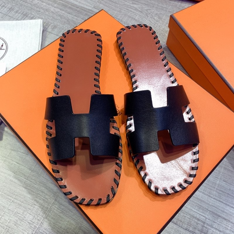 Hermes Leather Oran Sandals - DesignerGu