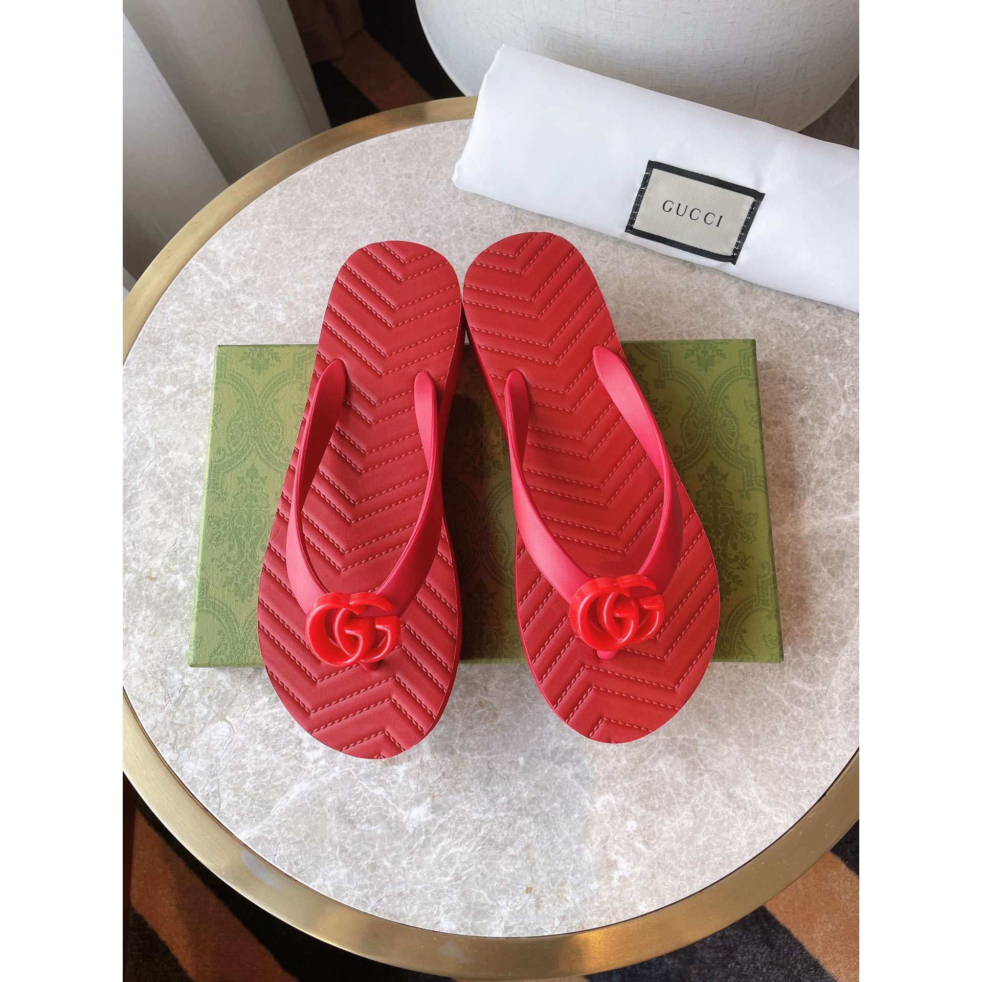 Gucci Thong Sandal With Double G - DesignerGu