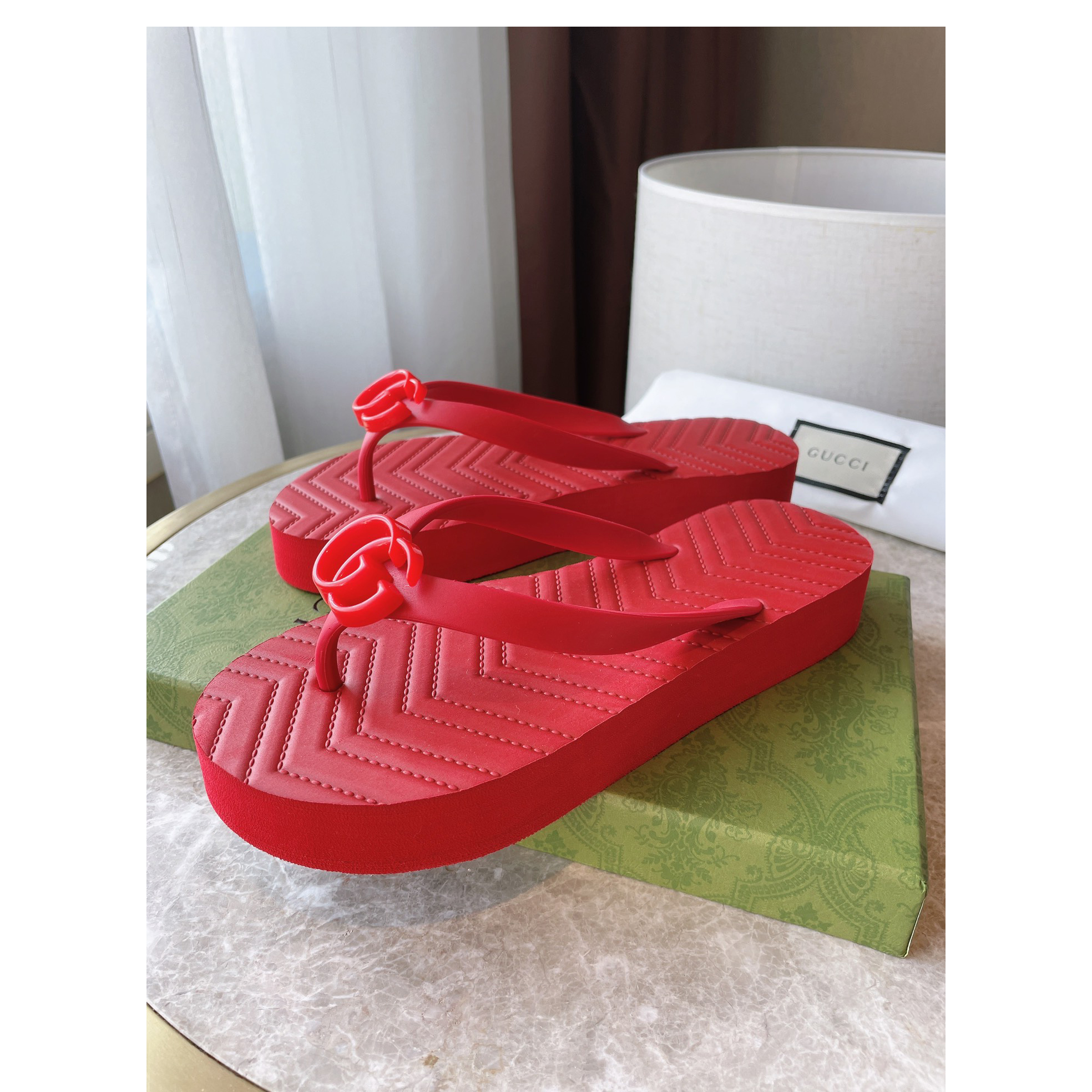 Gucci Thong Sandal With Double G - DesignerGu