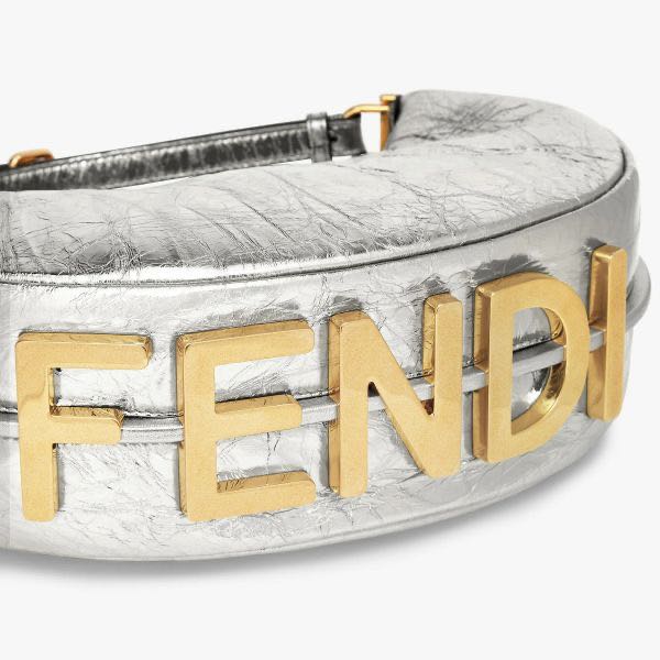 Fendi Graphy  Small White Leather Bag(5-16.5-14cm) - DesignerGu