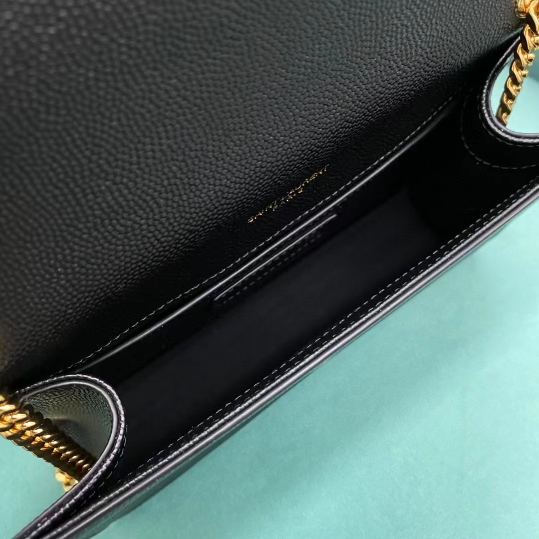 Saint Laurent Envelope Bag In Black(20-12.5-5CM) - DesignerGu