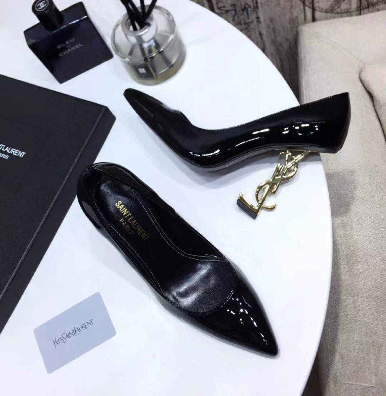 Saint Laurent Black Heels - DesignerGu